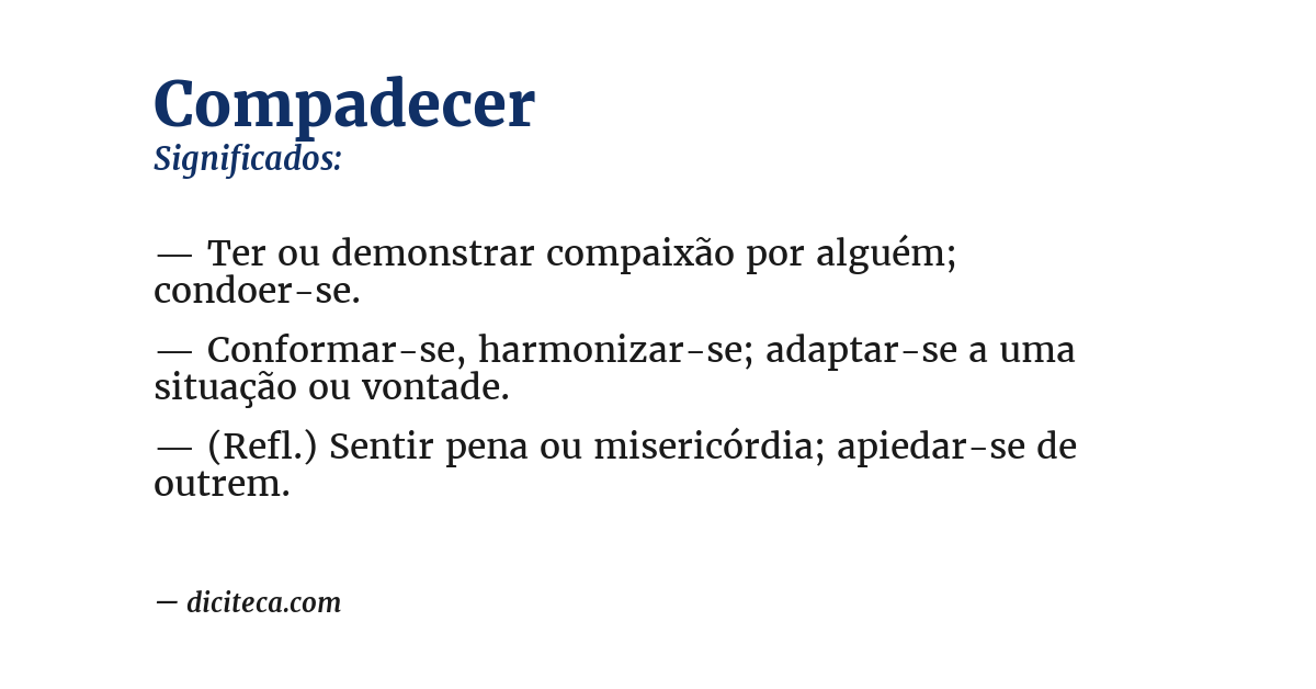 Significado de compadecer