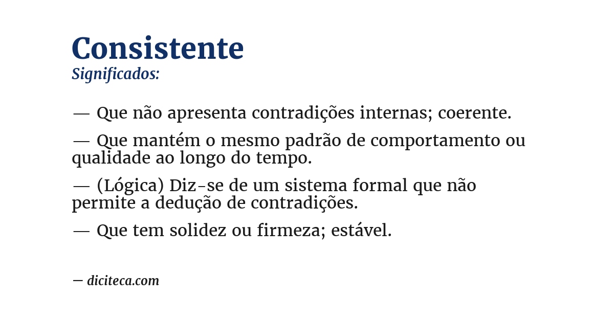 Significado de consistente