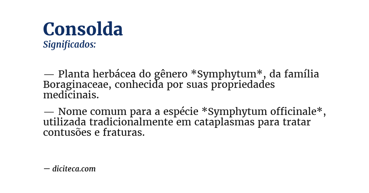 Significado de consolda