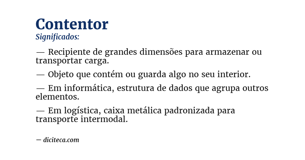 Significado de contentor