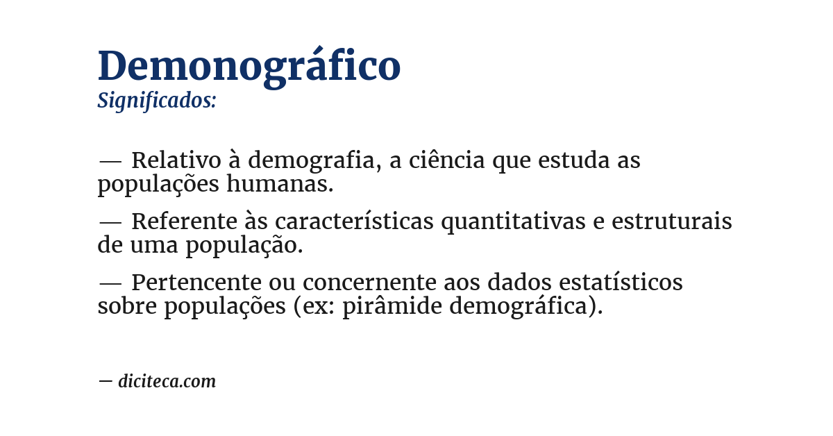 Significado de demonográfico