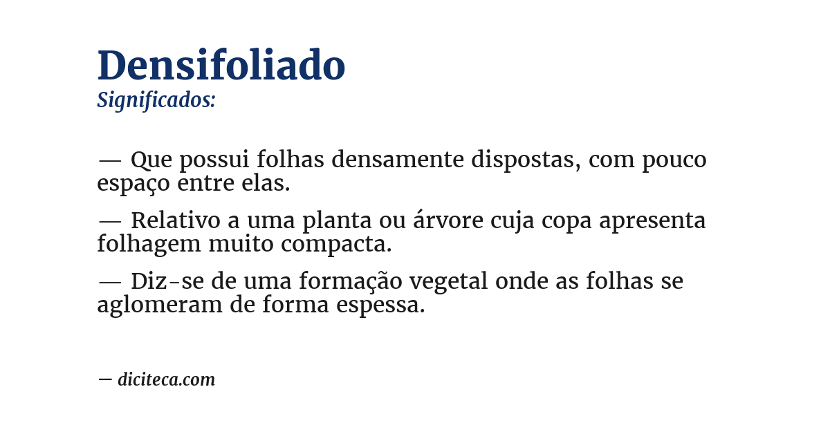 Significado de densifoliado
