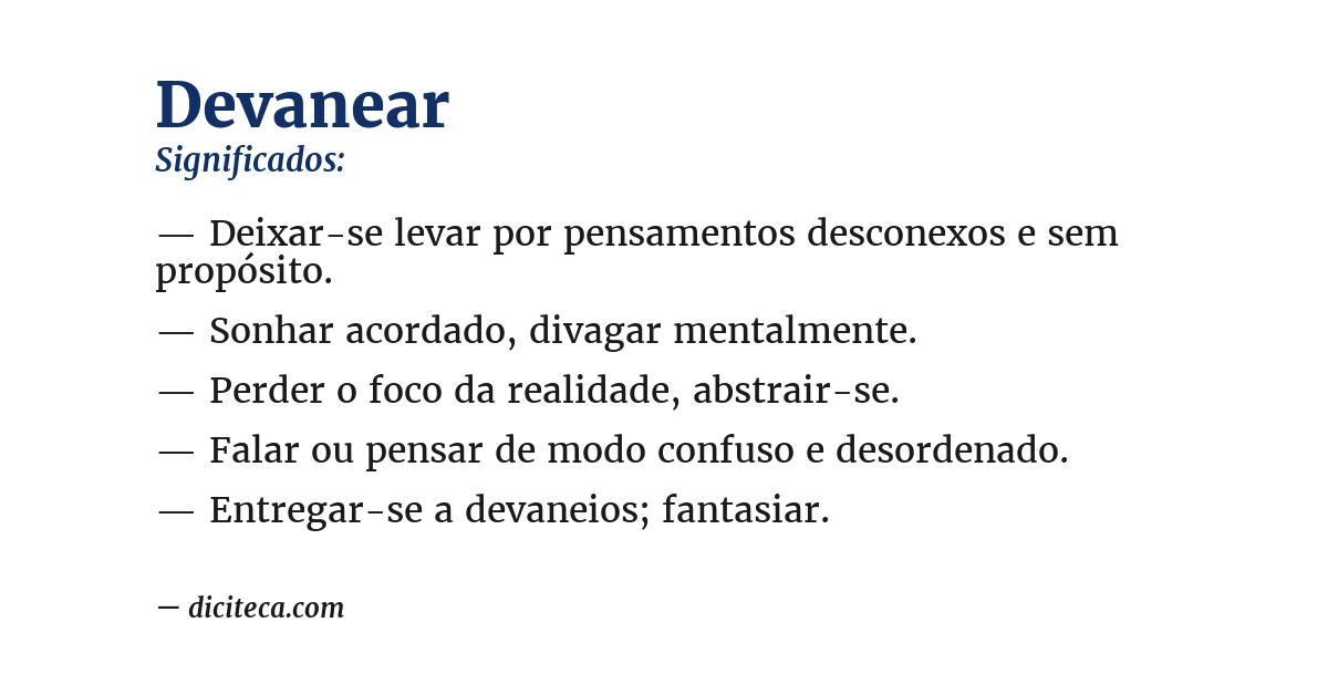 Significado de devanear