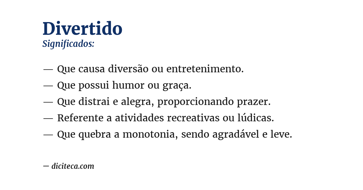 Significado de divertido