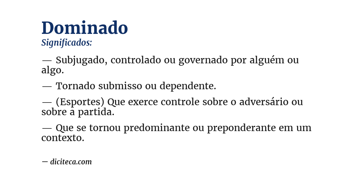 Significado de dominado