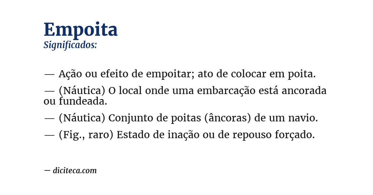 Significado de empoita