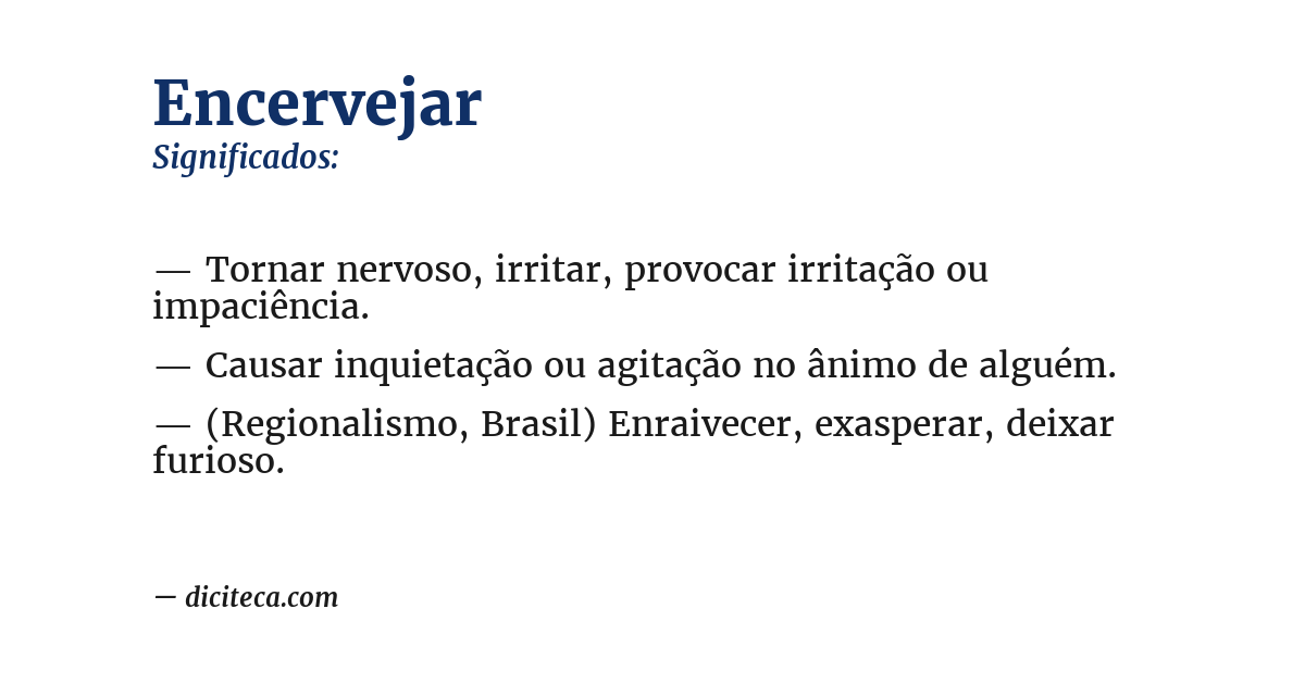 Significado de encervejar