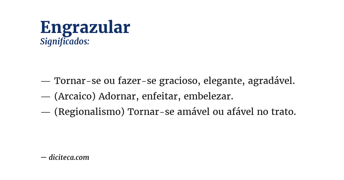 Significado de engrazular