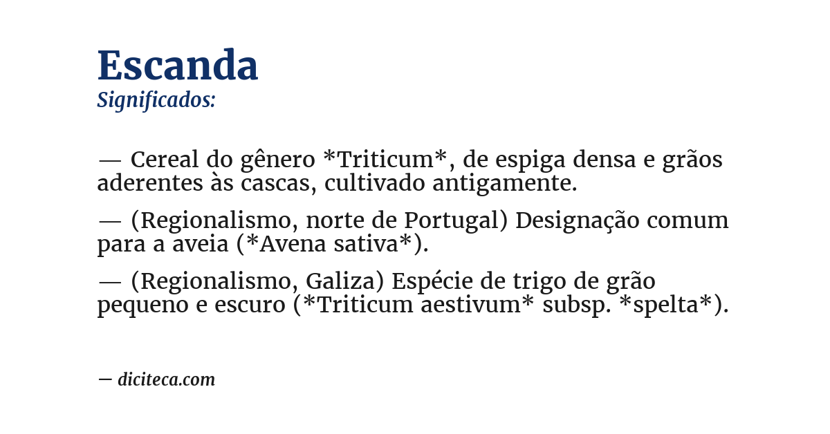 Significado de escanda