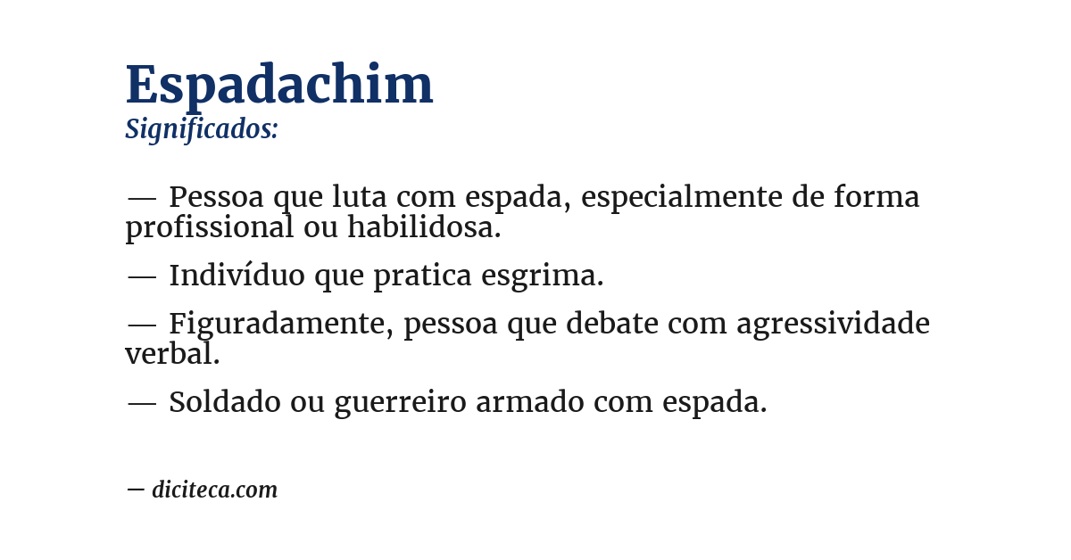 Significado de espadachim