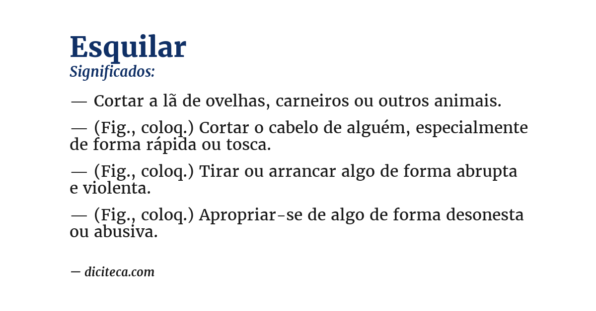 Significado de esquilar
