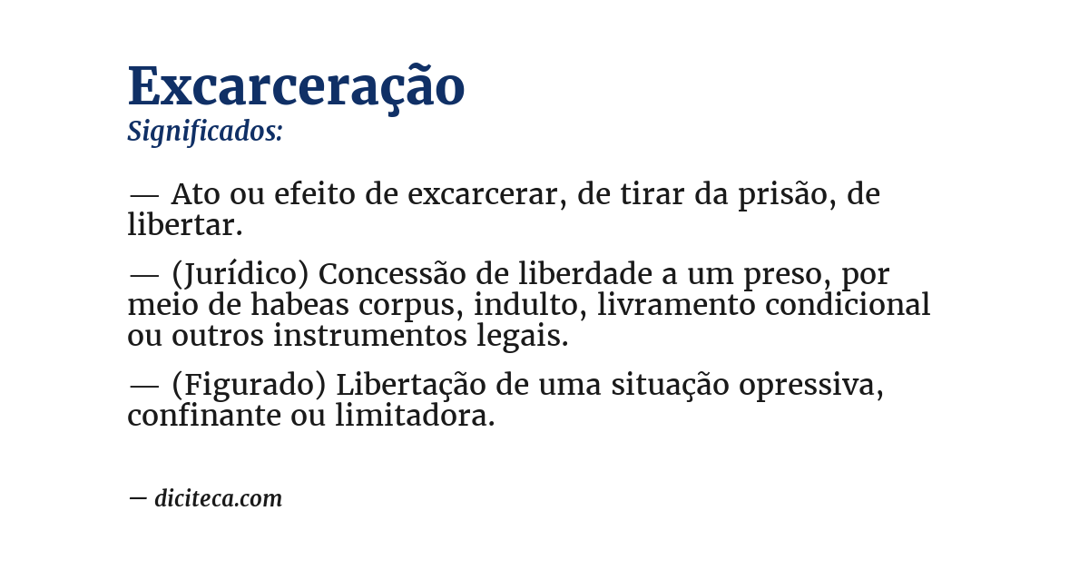 Significado de excarceração