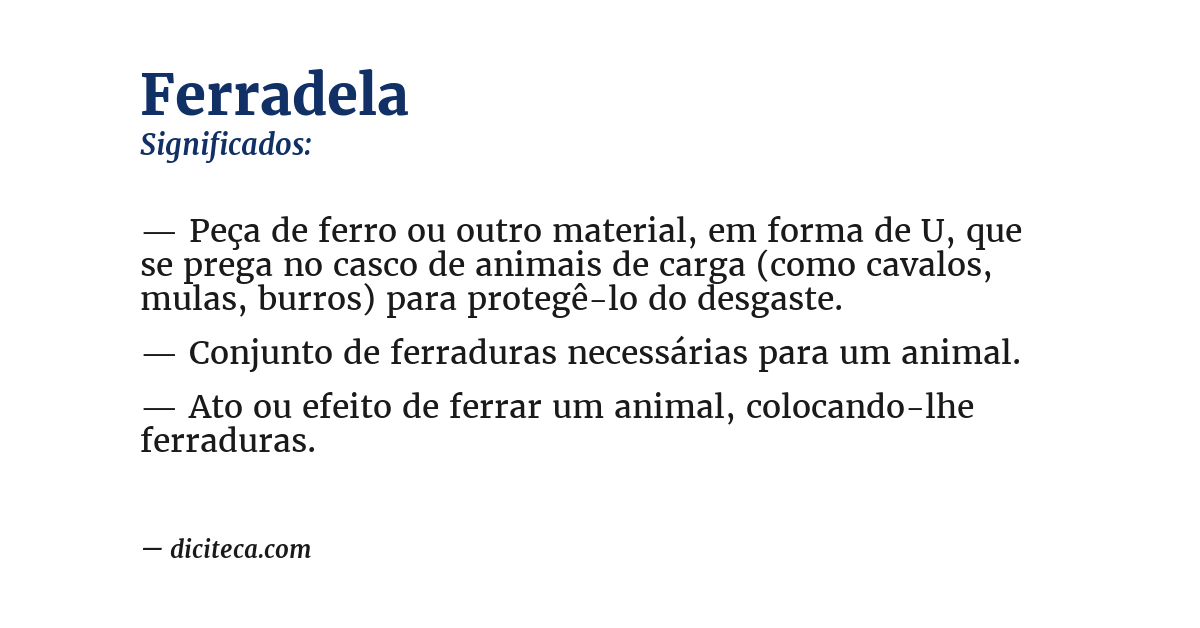 Significado de ferradela