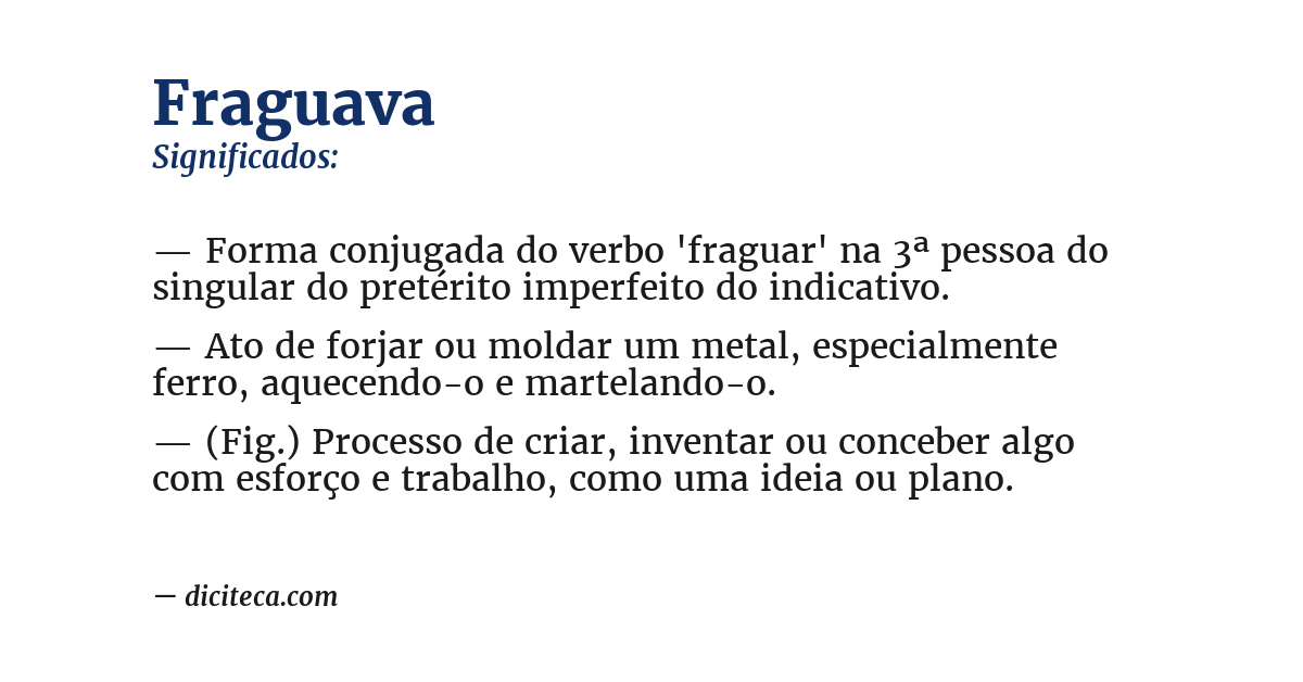 Significado de fraguava