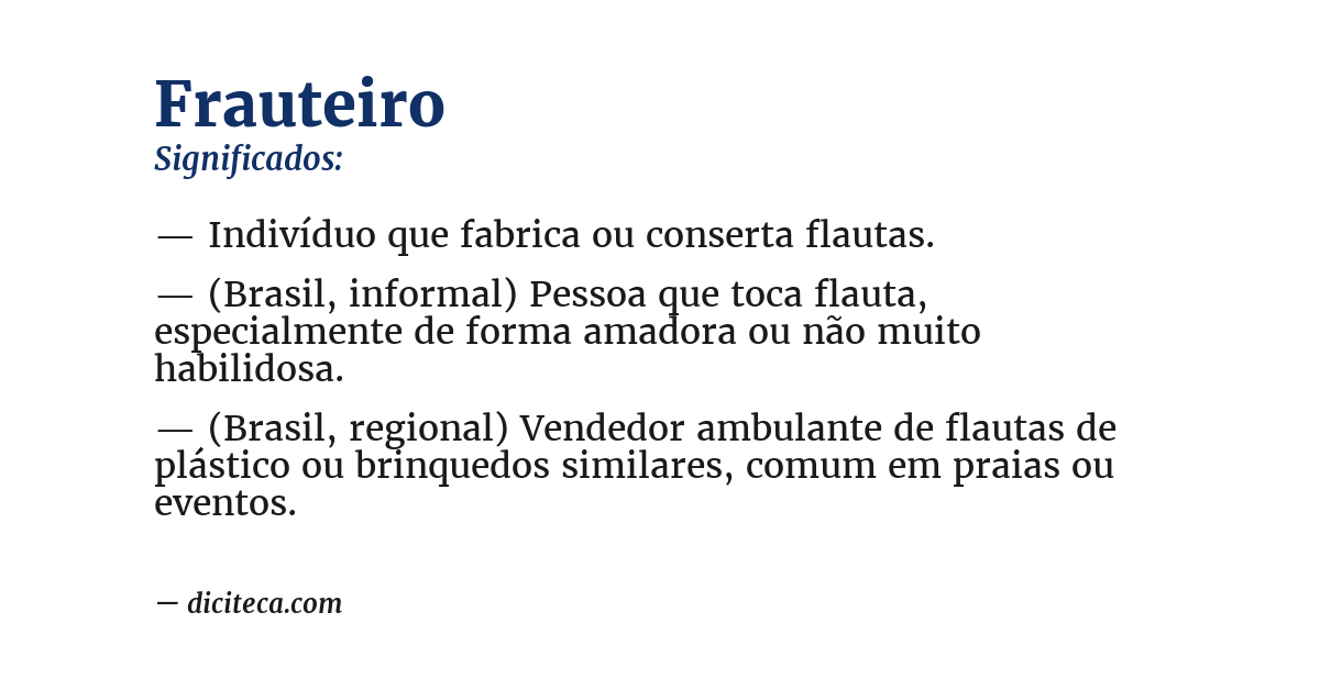 Significado de frauteiro