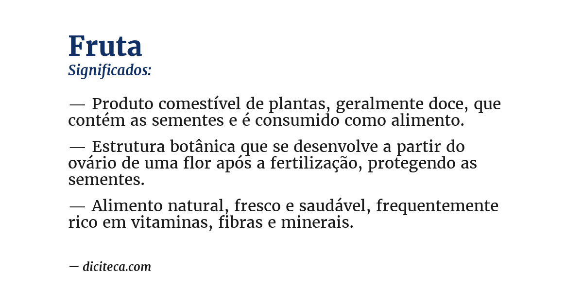 Significado de fruta