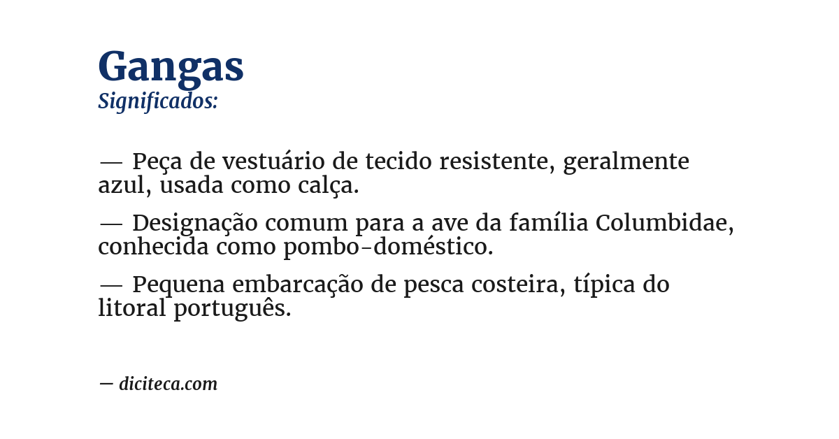 Significado de gangas