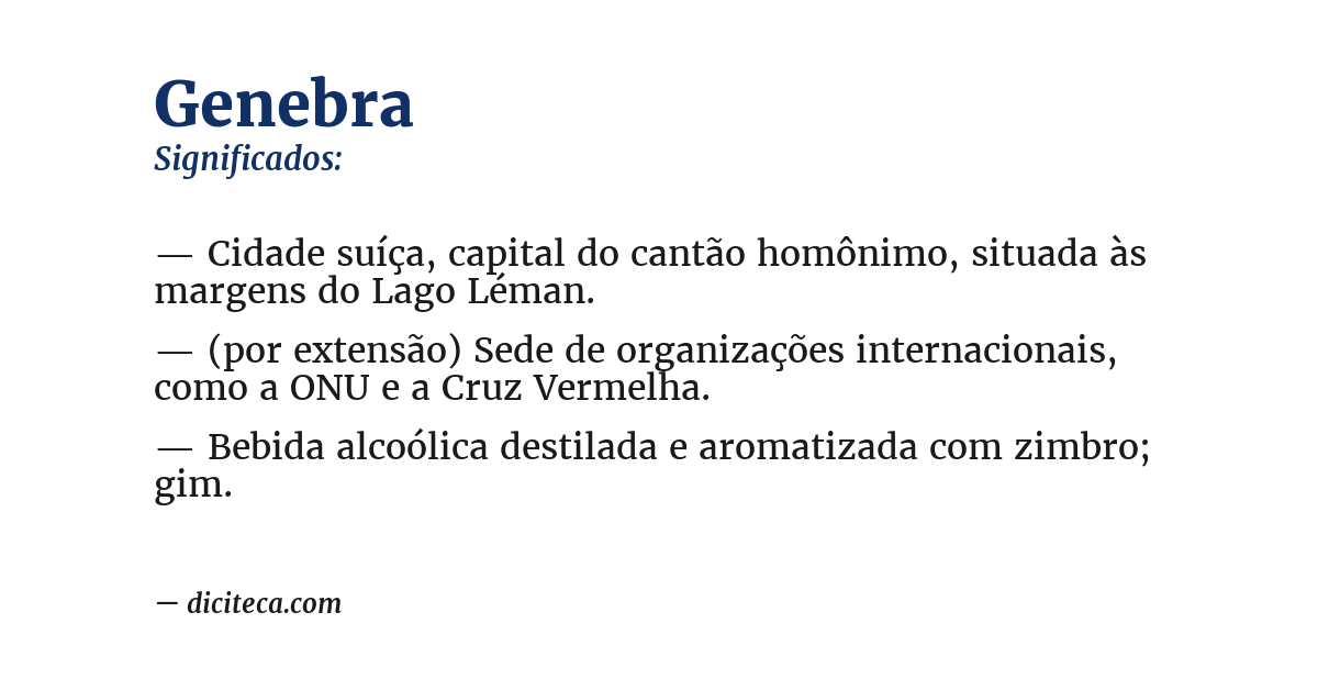 Significado de genebra