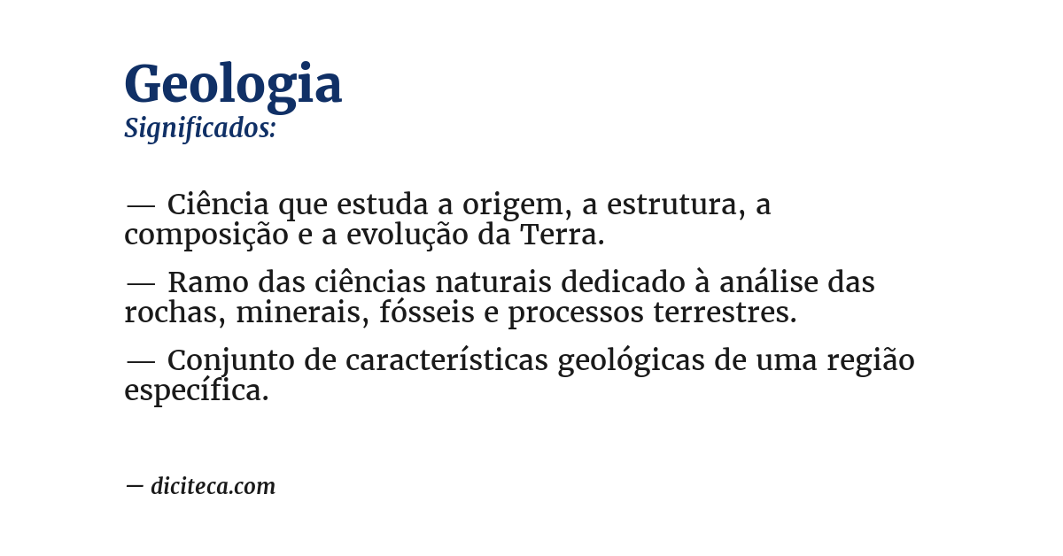 Significado de geologia