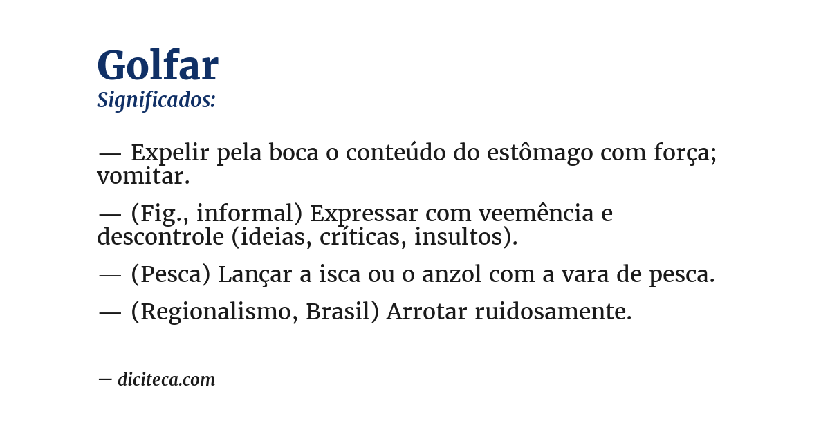 Significado de golfar