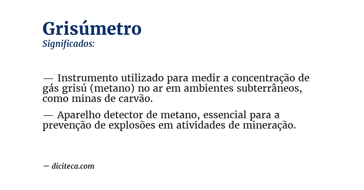 Significado de grisúmetro