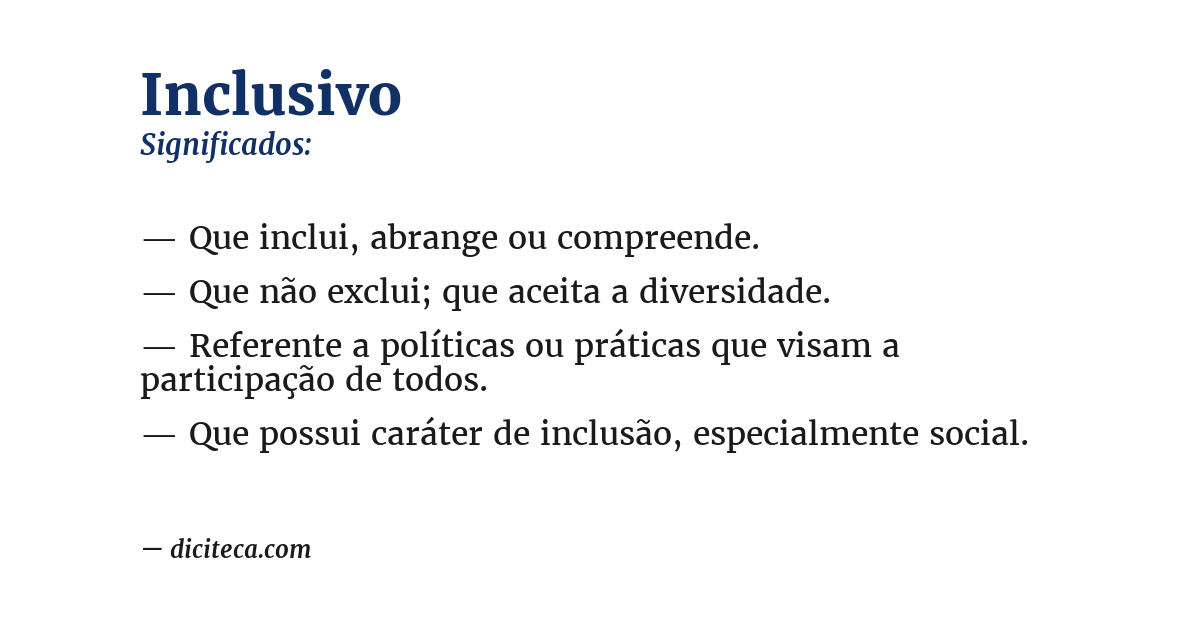 Significado de inclusivo