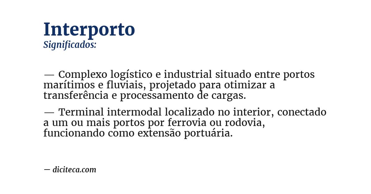Significado de interporto