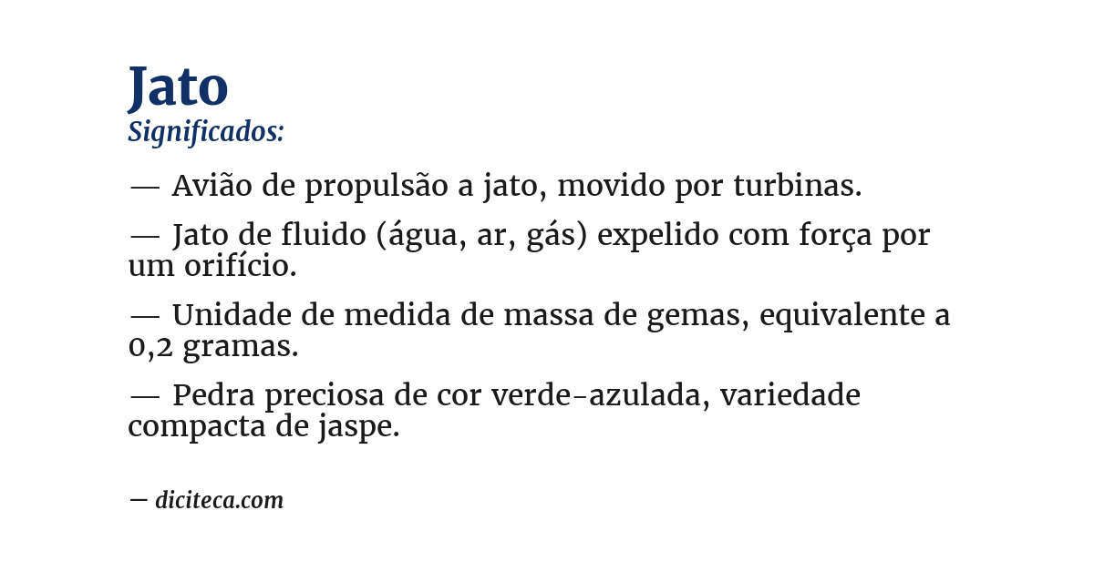 Significado de jato