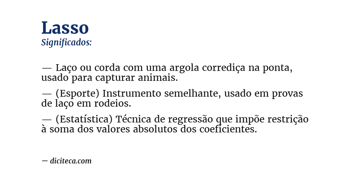 Significado de lasso
