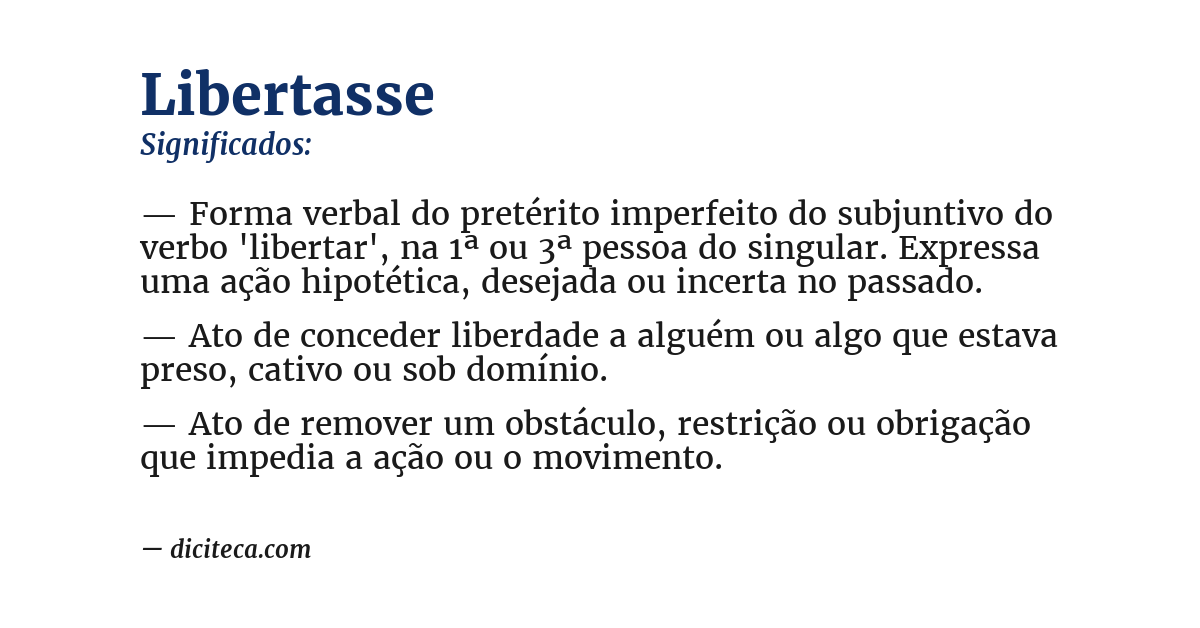 Significado de libertasse