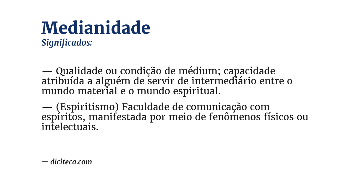 Significado de medianidade