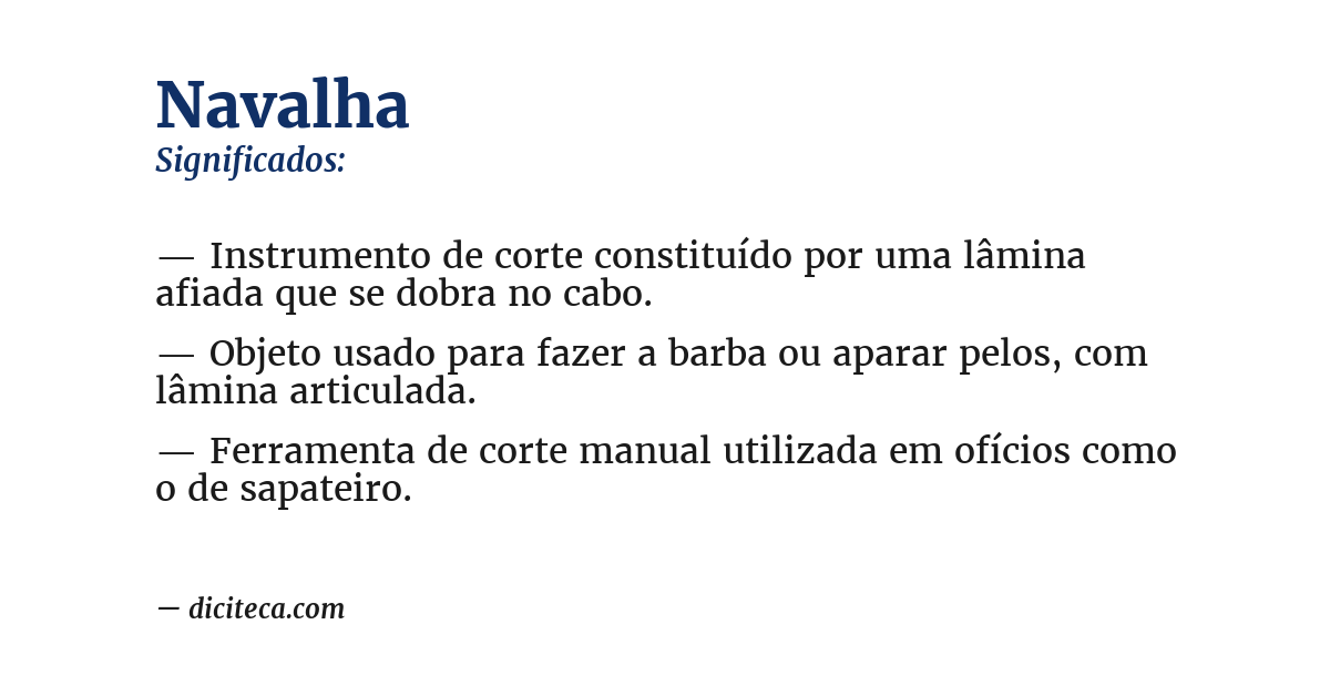 Significado de navalha