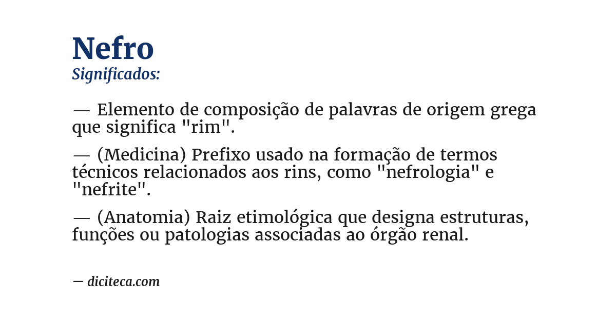 Significado de nefro