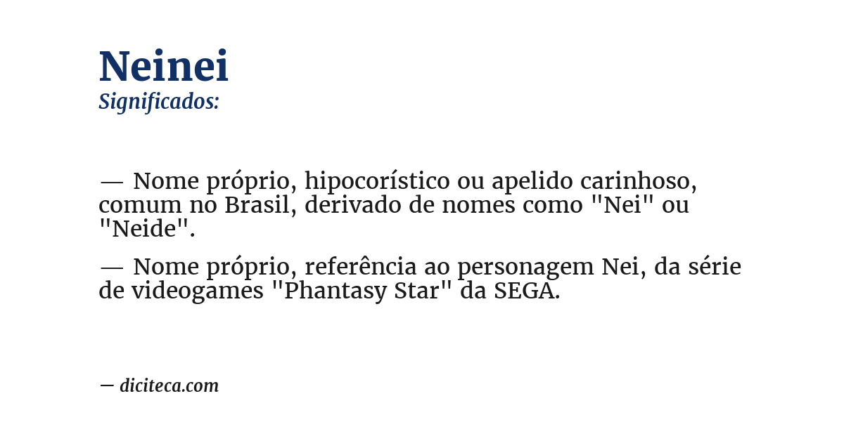 Significado de neinei
