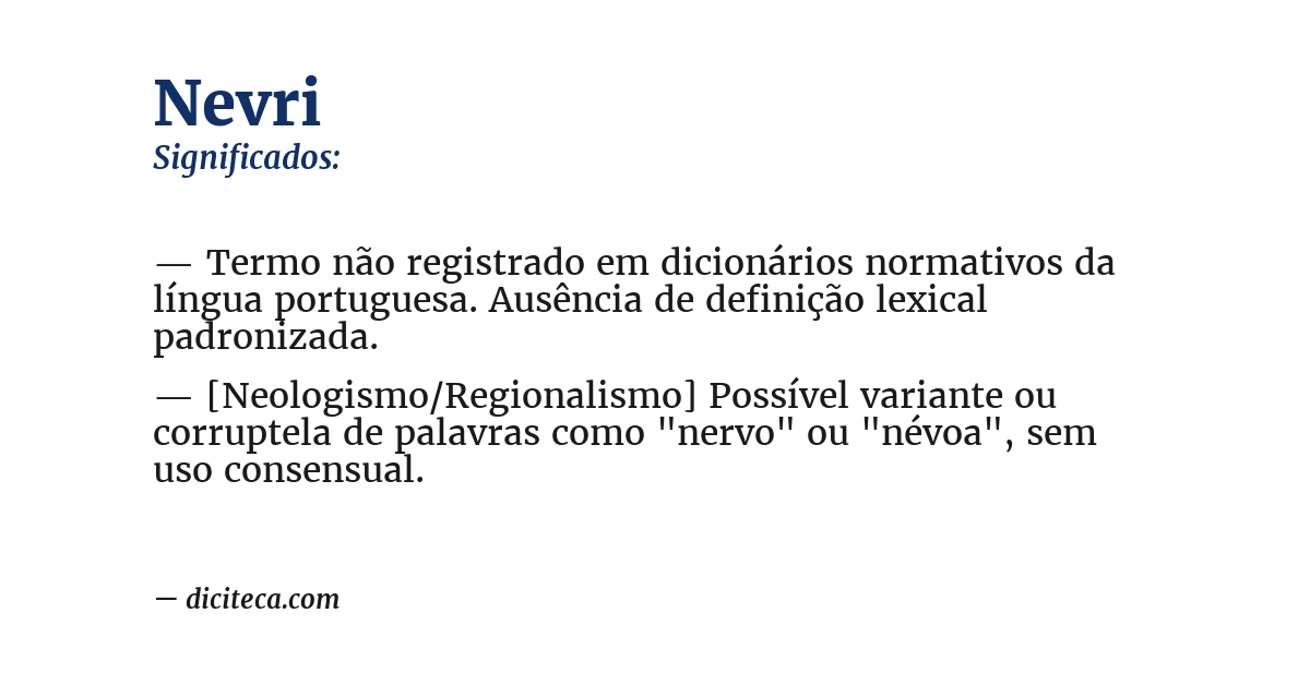 Significado de nevri