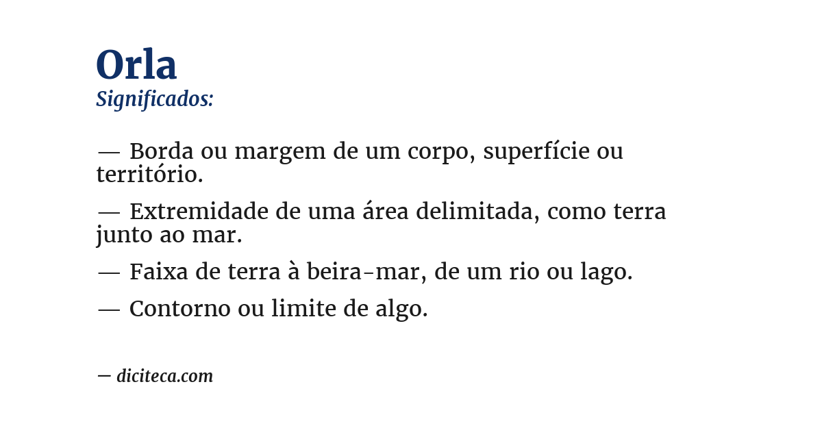Significado de orla