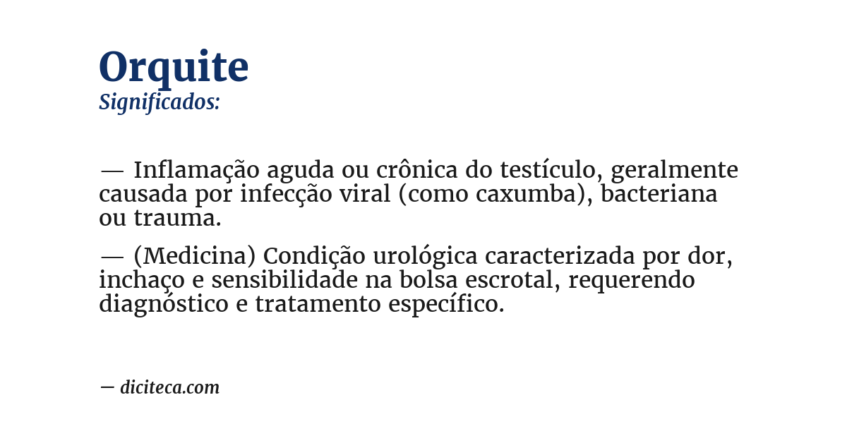 Significado de orquite