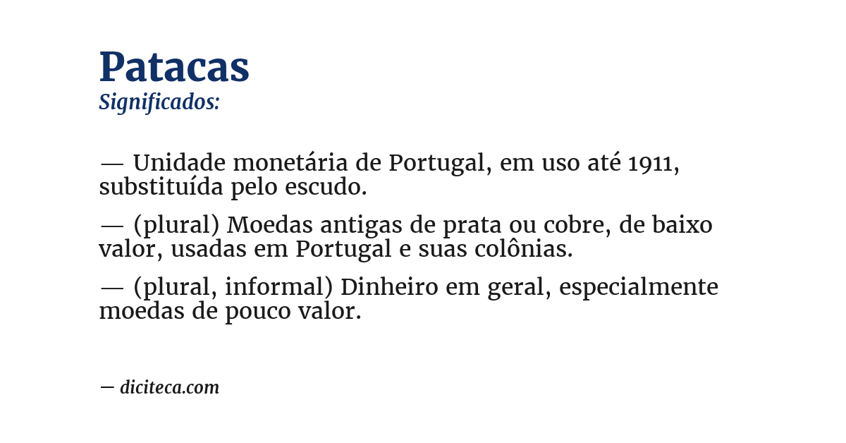 Significado de patacas