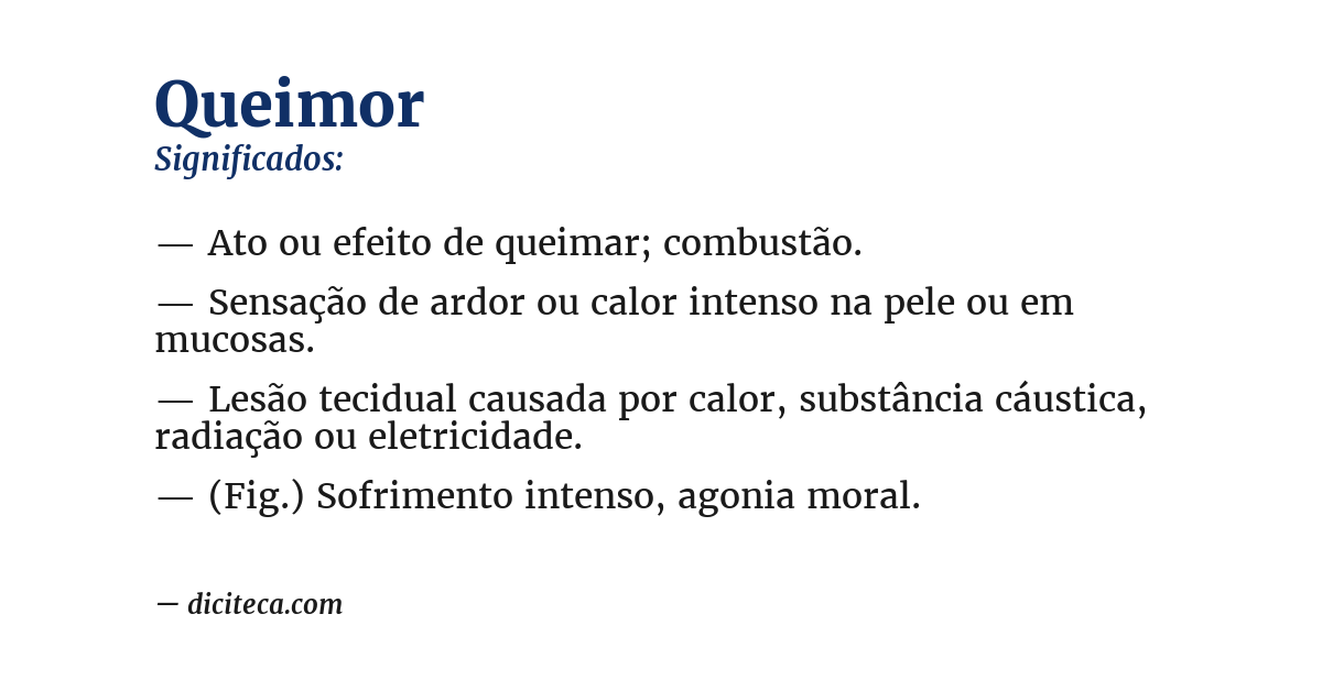Significado de queimor