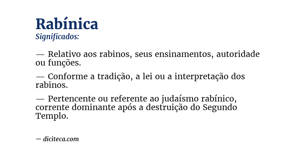 Significado de rabínica