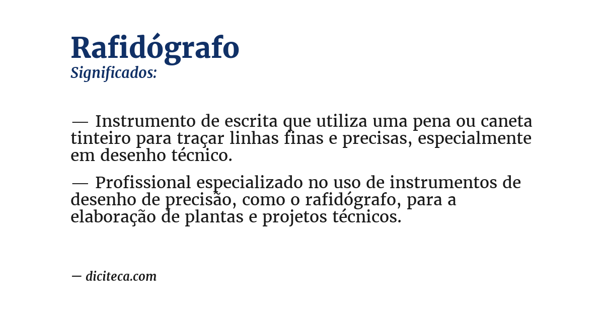 Significado de rafidógrafo