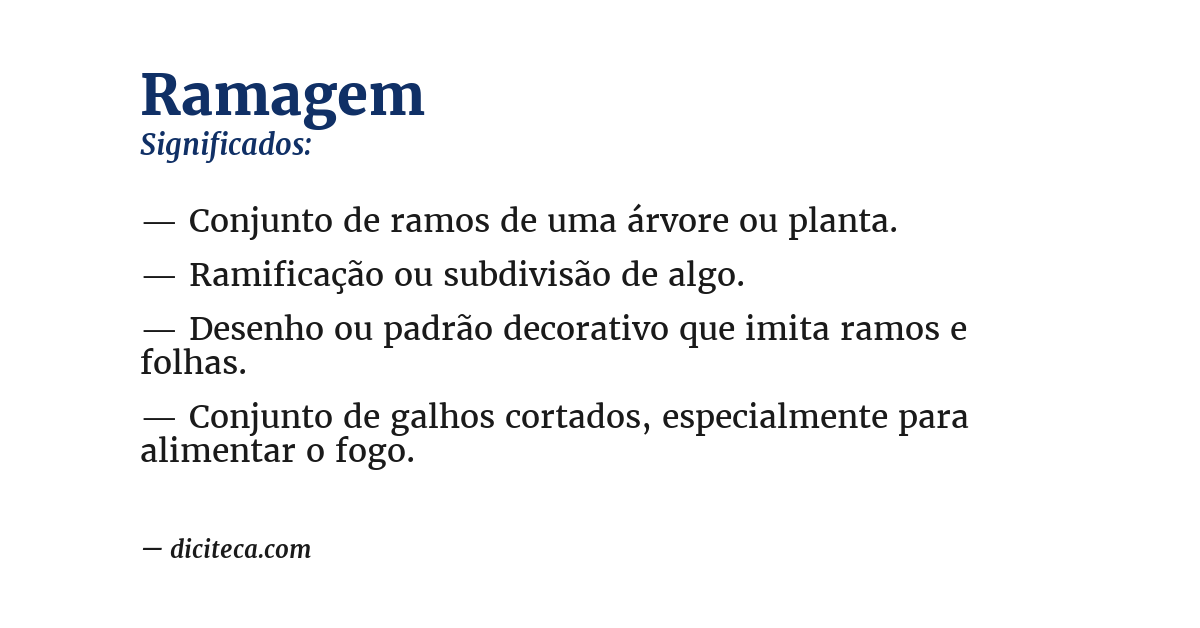 Significado de ramagem