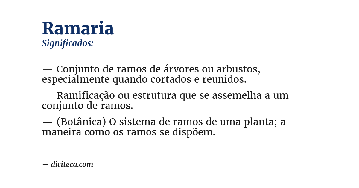 Significado de ramaria