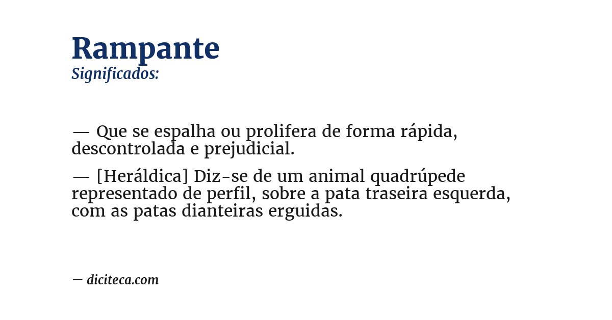 Significado de rampante