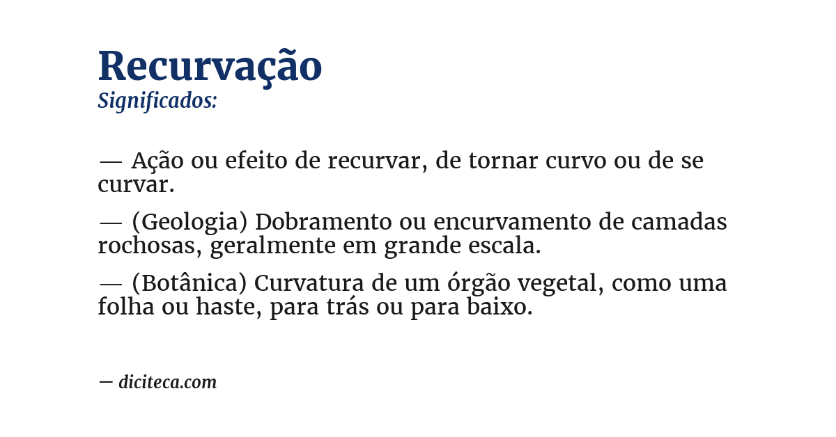 Significado de recurvação