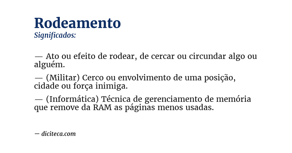 Significado de rodeamento
