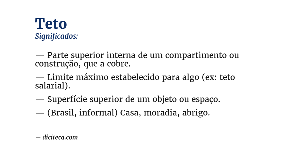 Significado de teto