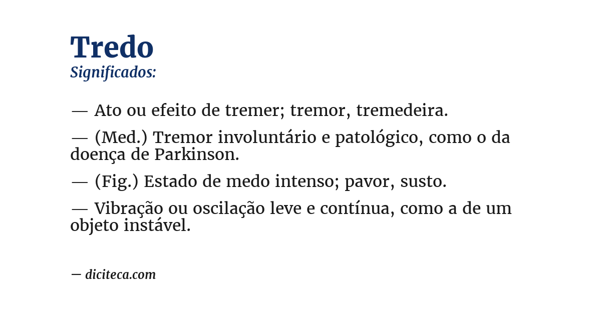 Significado de tredo