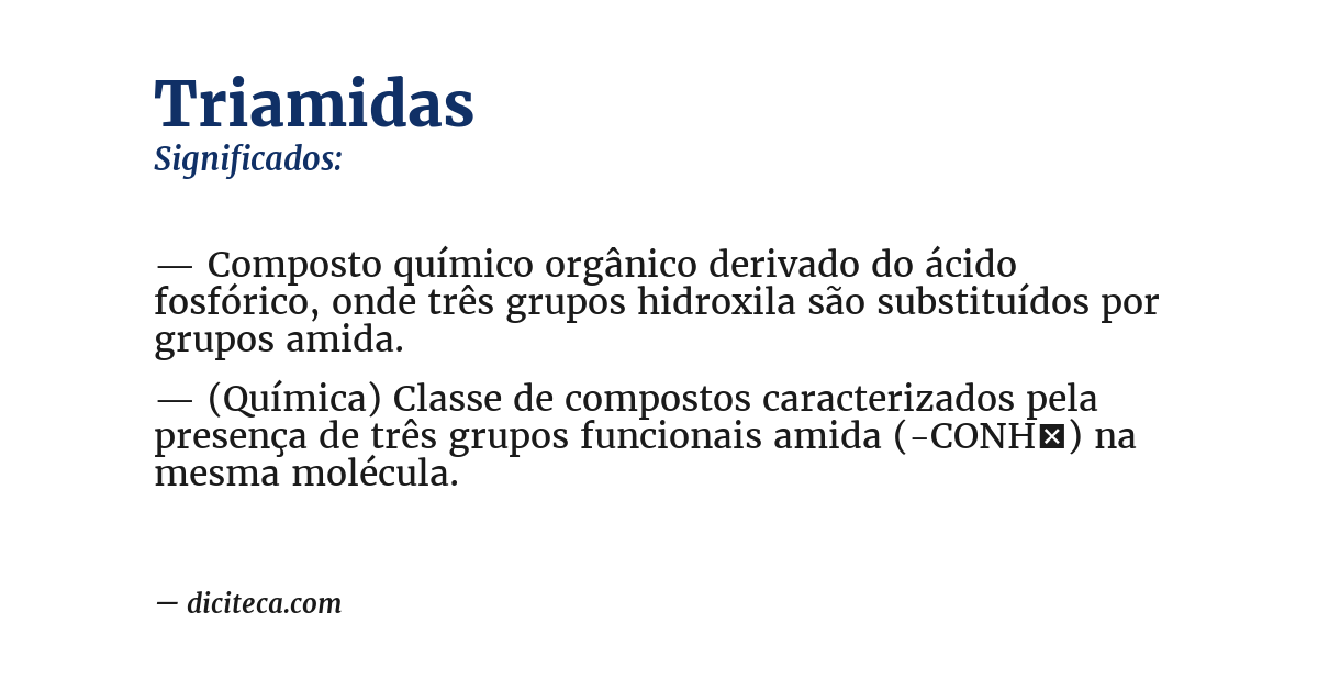 Significado de triamidas