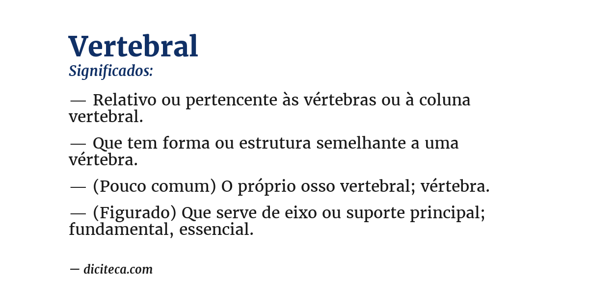 Significado de vertebral